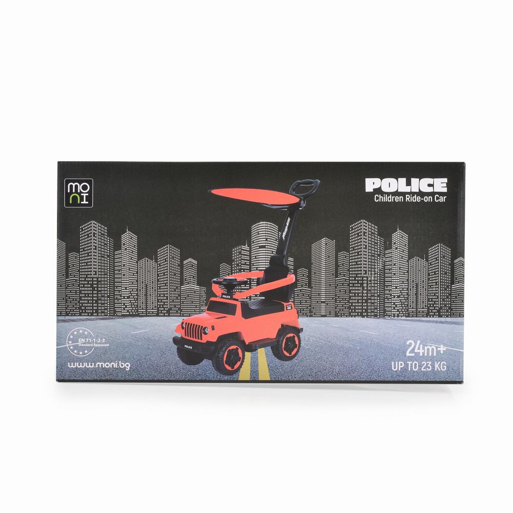 Περπατούρα Αυτοκινητάκι Με λαβή Γονέα & Τέντα Ride On Police White (3800146230890)