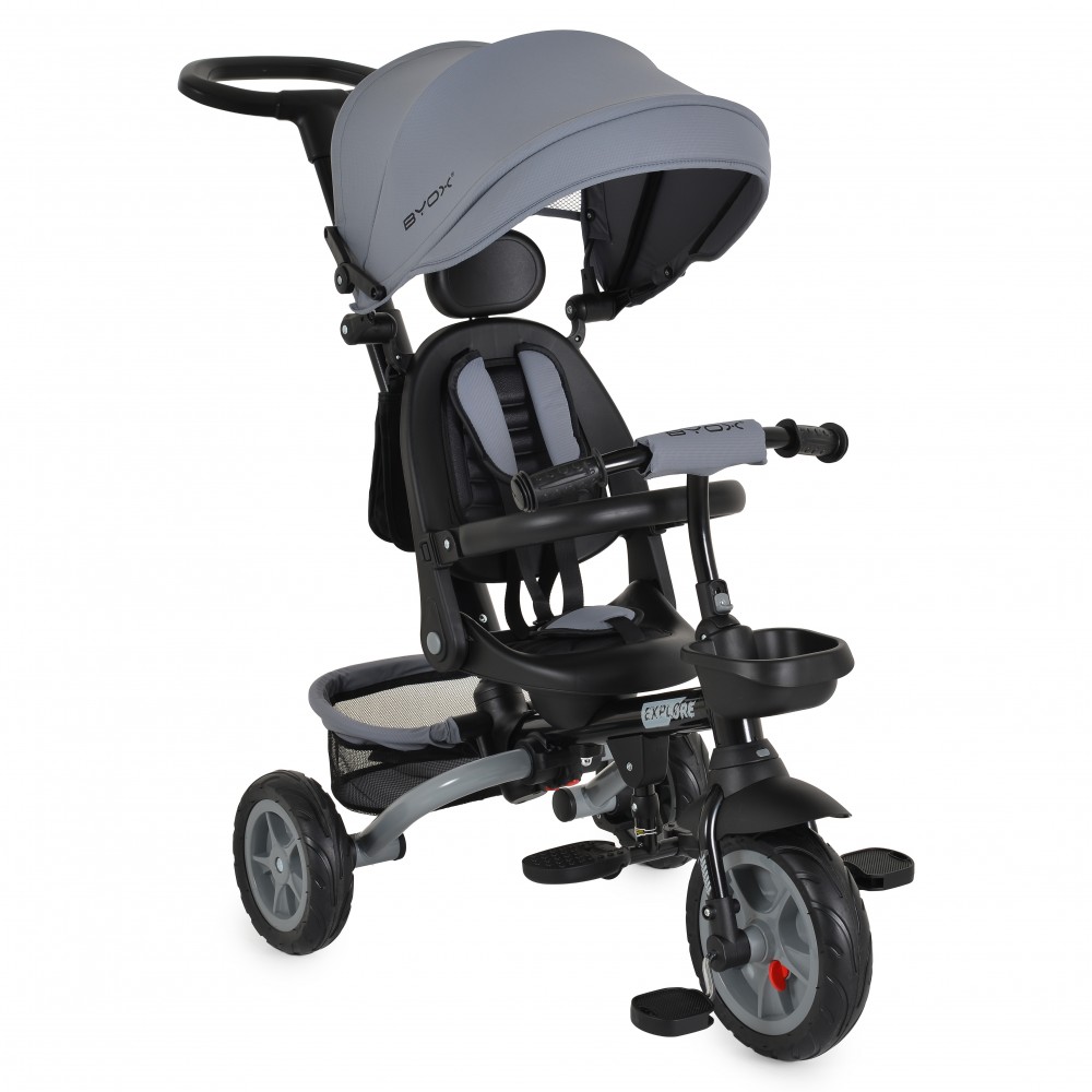 Byox Τρίκυκλο Ποδηλατάκι Αναδιπλούμενο Explore Dark Grey (3800146232016)