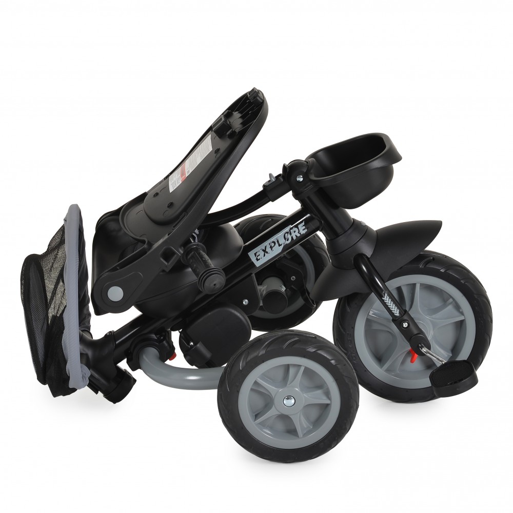 Byox Τρίκυκλο Ποδηλατάκι Αναδιπλούμενο Explore Dark Grey (3800146232016)