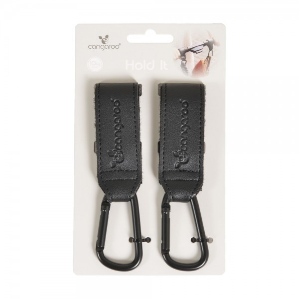 Cangaroo Universal Δερμάτινοι Γάντζοι for stroller black (3800146271992) Cangaroo Universal Δερμάτινοι Γάντζοι for stroller black (3800146271992)