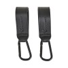 Cangaroo Universal Δερμάτινοι Γάντζοι for stroller black (3800146271992)