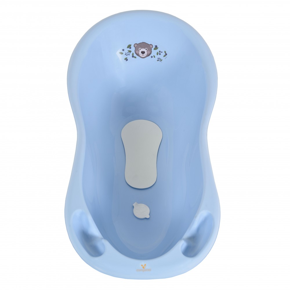 Cangaroo Αντιολισθητική Βρεφική Μπανιέρα Bathtub 100 cm Forest Bear pastel blue (3800146272364)