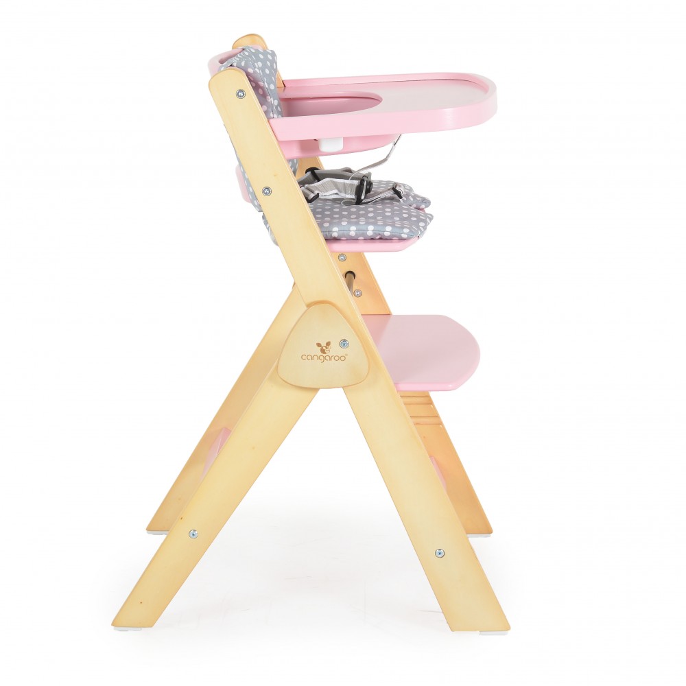 Cangaroo Ξύλινο Καρεκλάκι Φαγητού Caramel Pink (3801005152780) Cangaroo Ξύλινο Καρεκλάκι Φαγητού Caramel Pink (3801005152780)