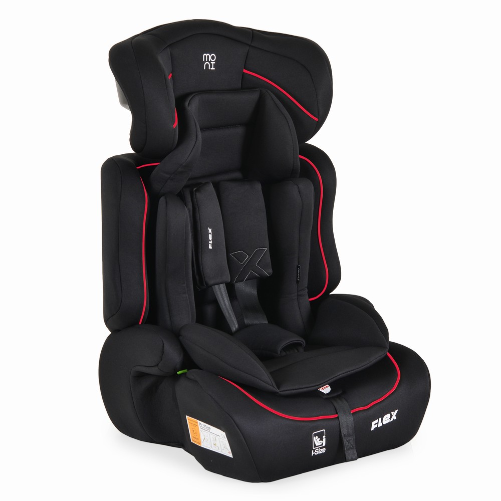 Moni Κάθισμα Αυτοκινήτου Flex 76-150cm Black with red line (3801005153602)