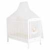 Cangaroo Ξύλινη βρεφική κούνια για στρώμα 60x120cm Lunahug White (3801005210527)