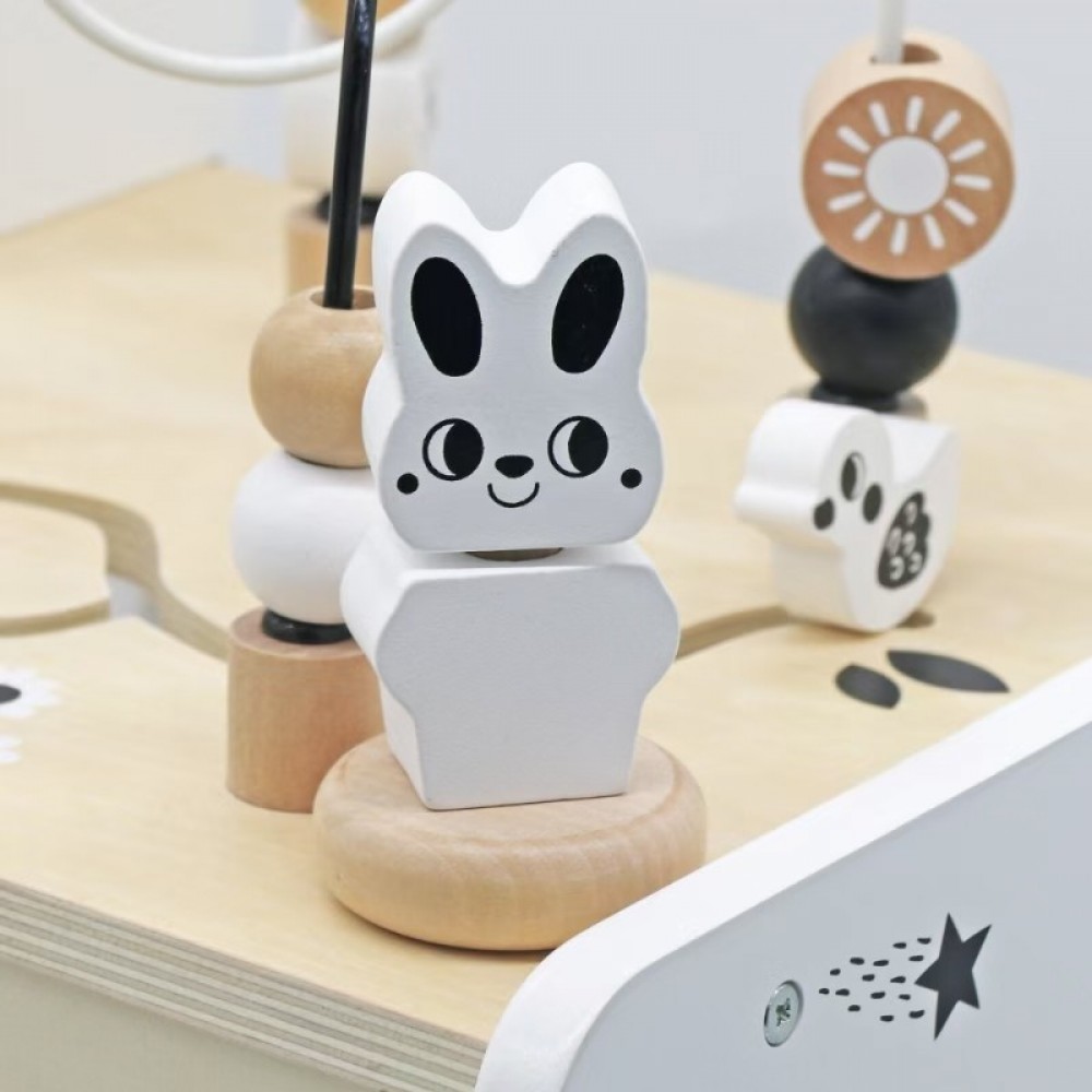 Moni Ξύλινη Περπατούρα & Παιχνίδι Δραστηριοτήτων  Walker W16E248 (3801005602032)