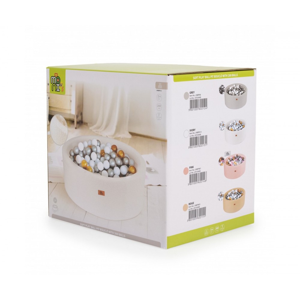 Moni Πισίνα Με 200 Μπαλάκια 5.5cm Boucle Pink (3801005602148)