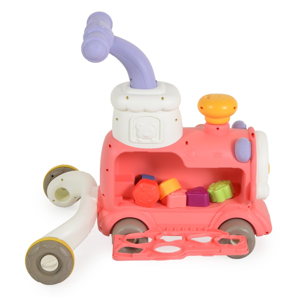 Moni Περπατούρα 3in1 Happy train pink 6063 (3801005602438)