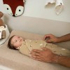 Meyco Πάνα Φασκιώματος Swaddle Forest Animals Sand 0-3 μηνών (MEY-155.165.33.01)