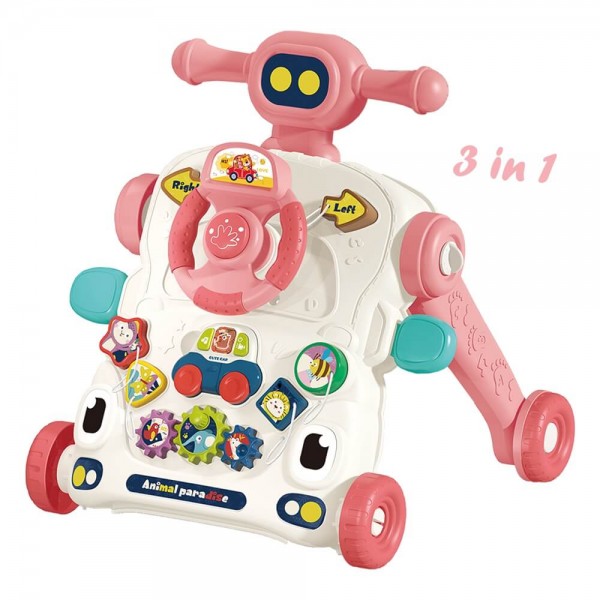 Bebestars Περπατούρα Δραστηριοτήτων Robbie 3in1 Pink (4243) Bebestars Περπατούρα Δραστηριοτήτων Robbie 3in1 Pink (4243)