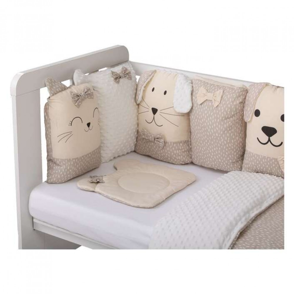 Bubaba by FreeOn Σετ Κούνιας Sleep Guardian Μπεζ 12τμχ (45050)