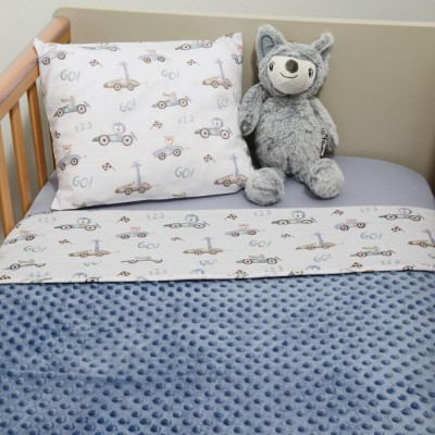 Oliver Baby Minky ΝEW Κουβέρτα Λίκνου Διπλής Όψης 75×95 Des.421 (46-6735/421)