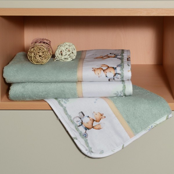 Oliver Baby Σετ πετσέτες 2 τεμ 100% βαμβάκι 450 γρμ/τμ 30×50 & 70×120 Design 423 (46-6760/423)