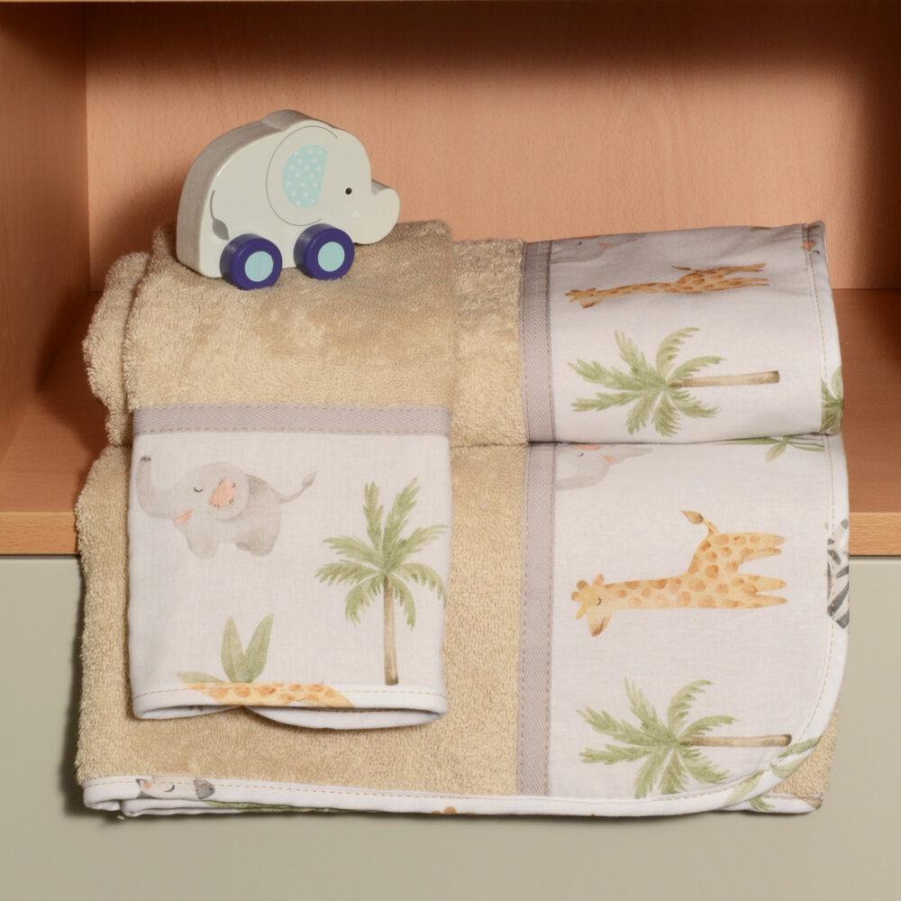 Oliver Baby Σετ πετσέτες 2 τεμ 100% βαμβάκι 450 γρμ/τμ 30×50 & 70×120 Design 424 (46-6760/424)