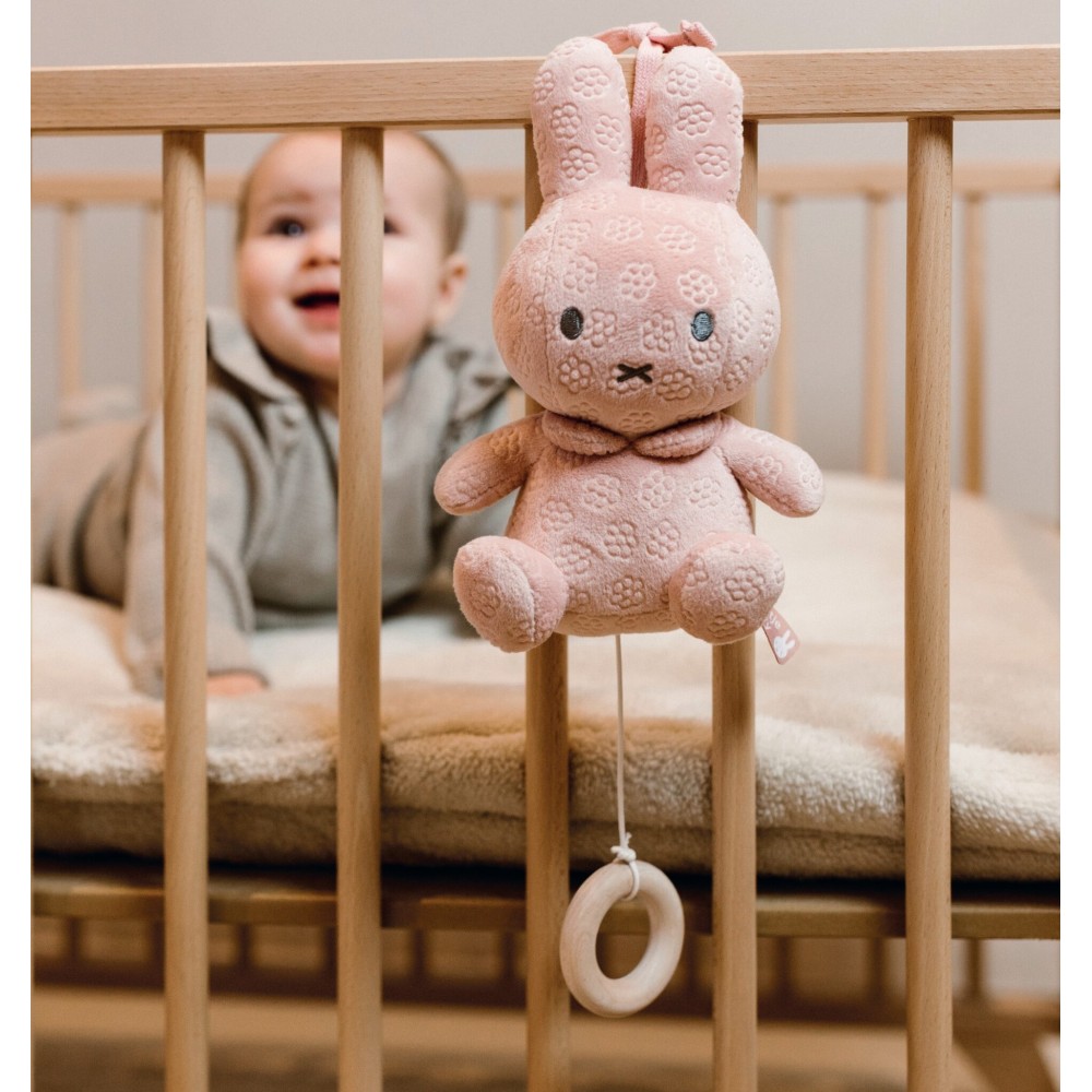 Κρεμαστό Μουσικό Βελουτέ Miffy Pink Flowers (47-3893)