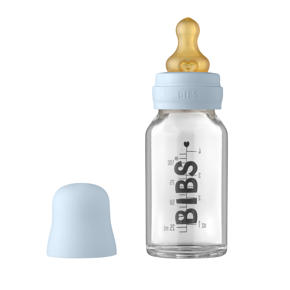 Bibs Γυάλινο μπιμπερό 110ml Στρογγυλή Θηλή Αργής Ροής Latex Baby Blue (5013231) Bibs Γυάλινο μπιμπερό 110ml Στρογγυλή Θηλή Αργής Ροής Latex Baby Blue (5013231)
