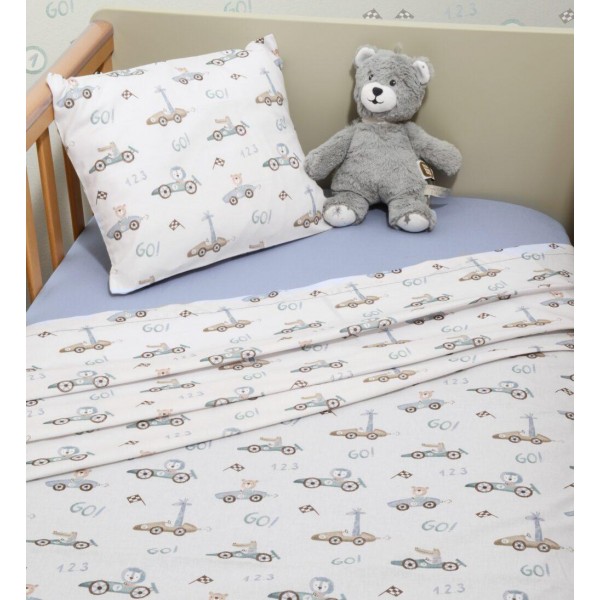 Oliver Baby Σεντόνια Κούνιας 3τεμ 100% βαμβάκι 110x170 με λάστιχο Des.421  (46-6706/421)