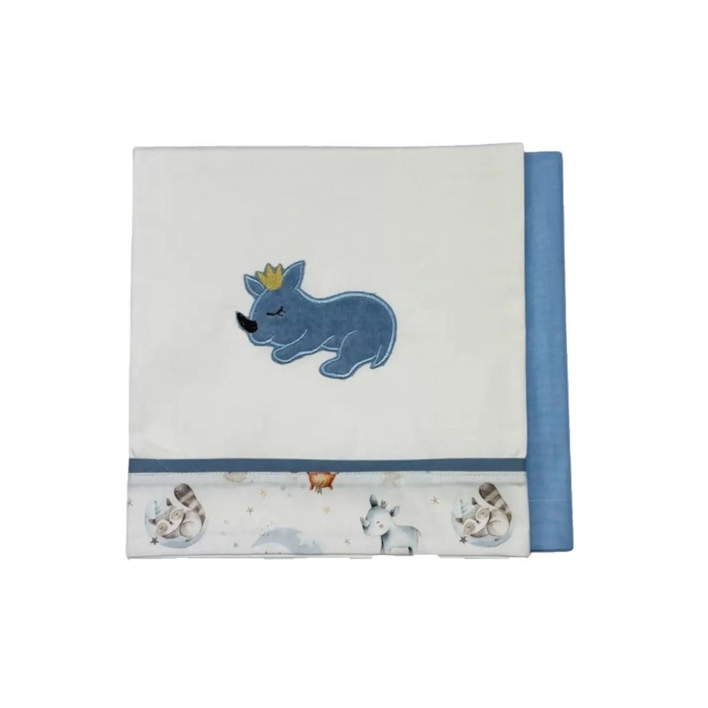 Babystar Σετ Σεντόνια λίκνου 2 τμχ Rhino (5536)