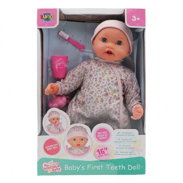 Luna Toys Κούκλα Μωρό 40 εκ. διαθέτει διαδραστικές λειτουργίες (πίνει από το μπουκάλι με ήχο, το δοντάκι εμφανίζεται με μαγικό τρόπο, πλένει τα δοντάκια με ήχο) (622730) Luna Toys Κούκλα Μωρό 40 εκ. διαθέτει διαδραστικές λειτουργίες (πίνει από το μπουκάλι με ήχο, το δοντάκι εμφανίζεται με μαγικό τρόπο, πλένει τα δοντάκια με ήχο) (622730)