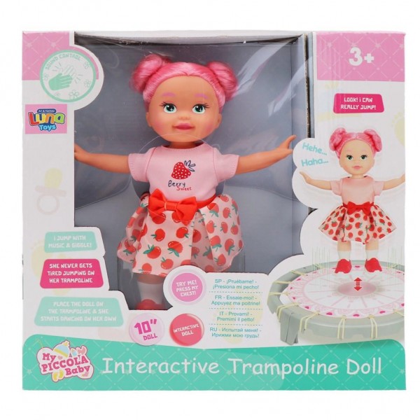 Luna Toys Κούκλα 25 εκ.  που χοροπηδά στο τραμπολίνο (622733) Luna Toys Κούκλα 25 εκ.  που χοροπηδά στο τραμπολίνο (622733)