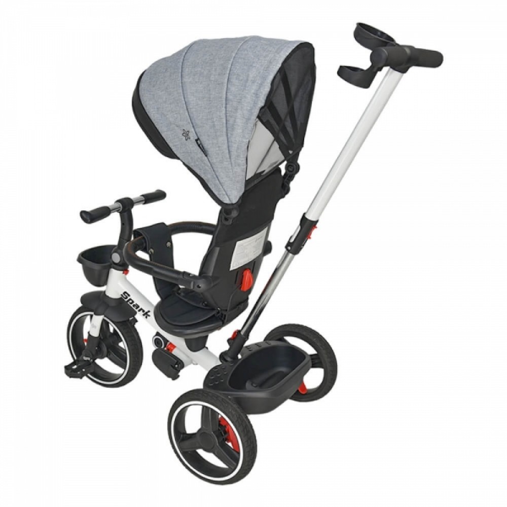 Bebestars Ποδηλατάκι τρίκυκλο 360° Spark Grey (817-186) Bebestars Ποδηλατάκι τρίκυκλο 360° Spark Grey (817-186)