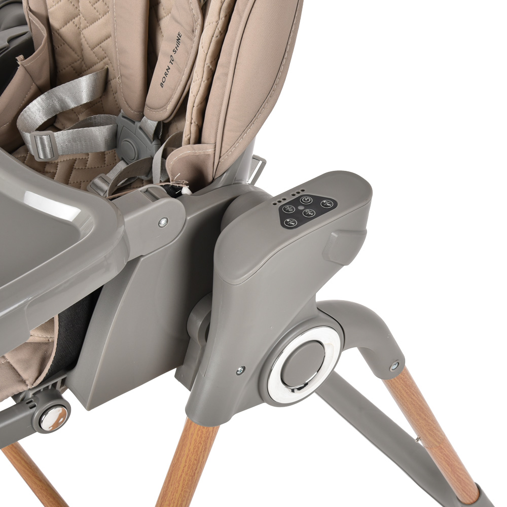 Bebestars Καρέκλακι  Φαγητού-Κούνια Ηλεκτρικό Serenna 2 in 1 Natural Beige (871-182)