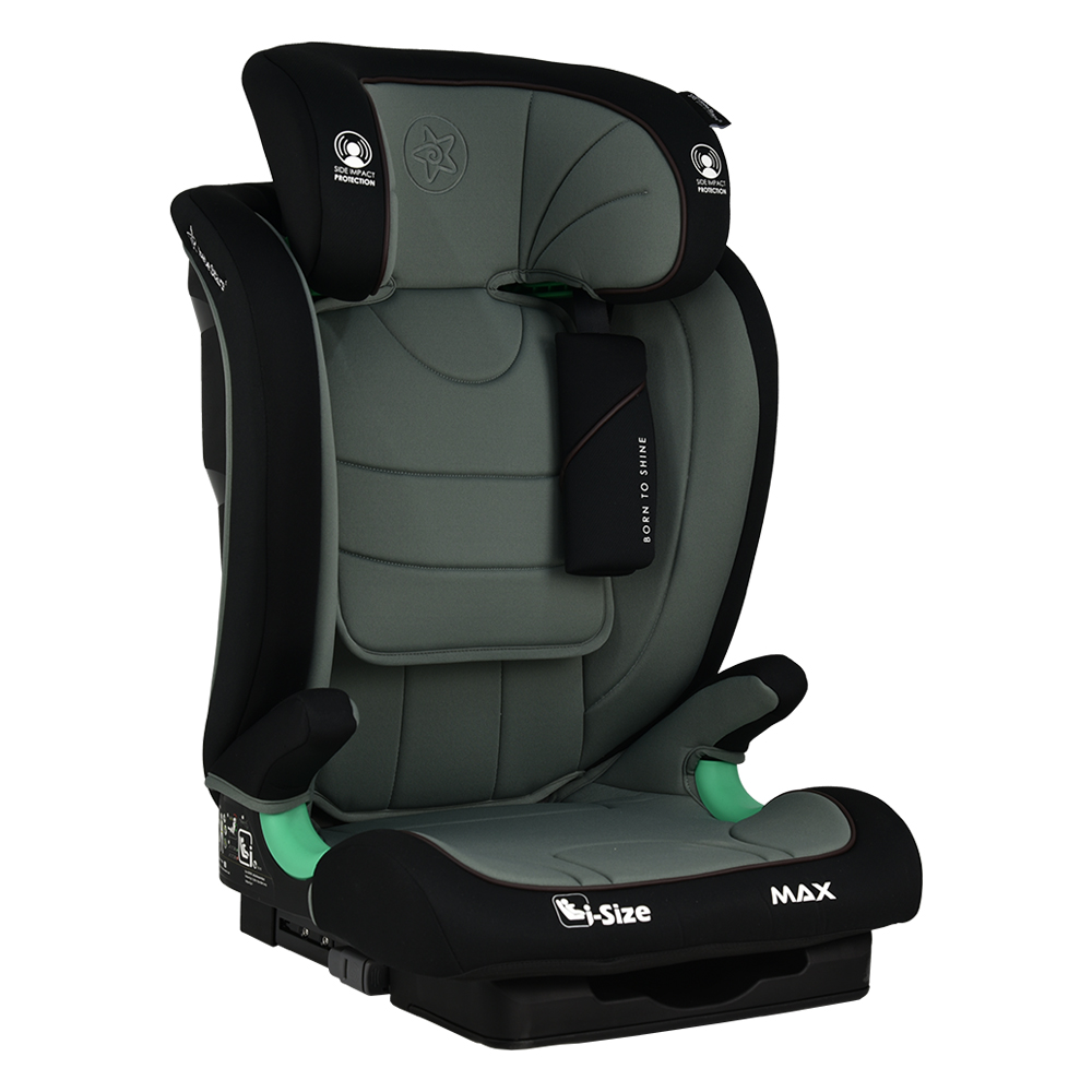 Bebestars Κάθισμα Αυτοκινήτου 100-150cm Max Isofix i-Size Olive (936-176)