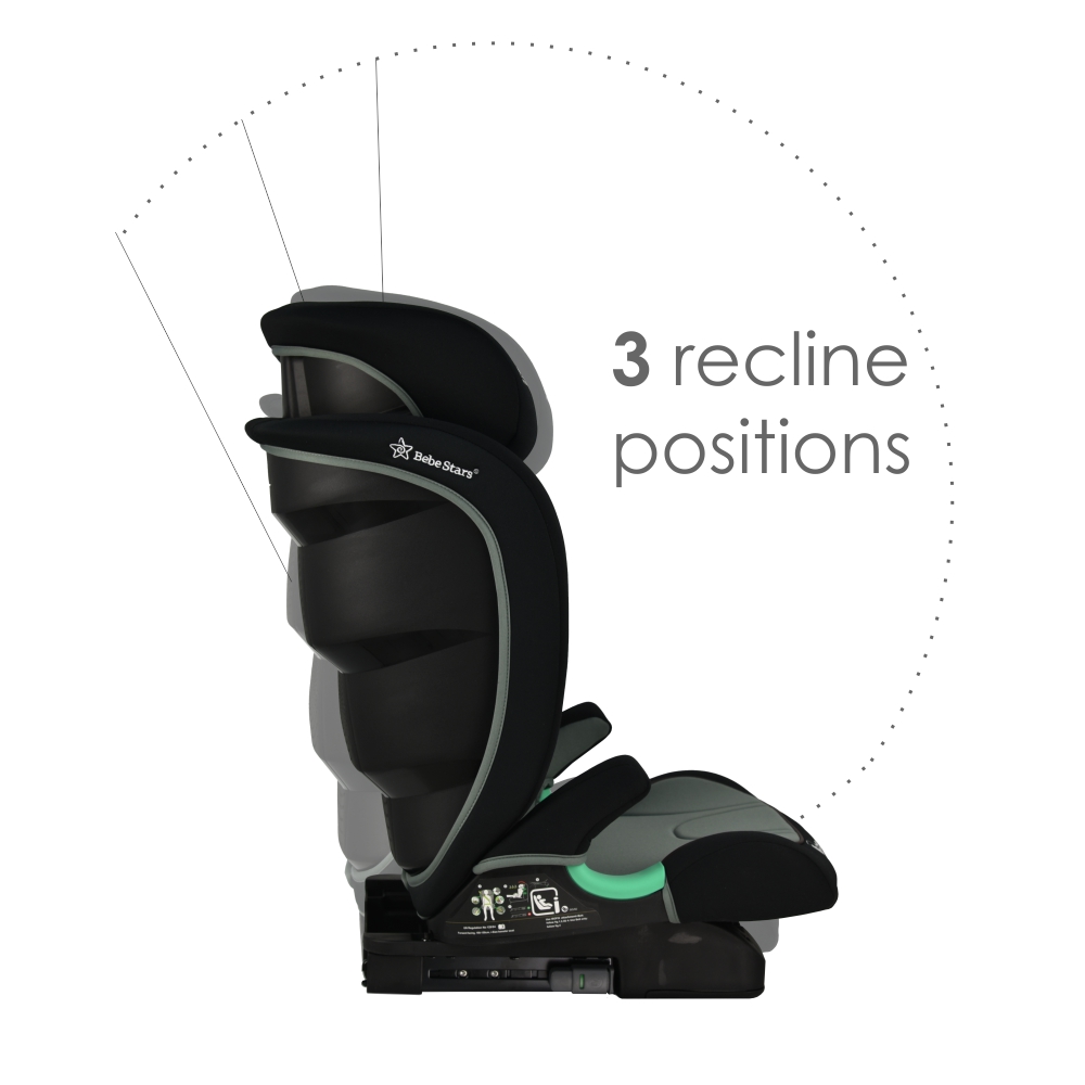 Bebestars Κάθισμα Αυτοκινήτου 100-150cm Max Isofix i-Size Olive (936-176)
