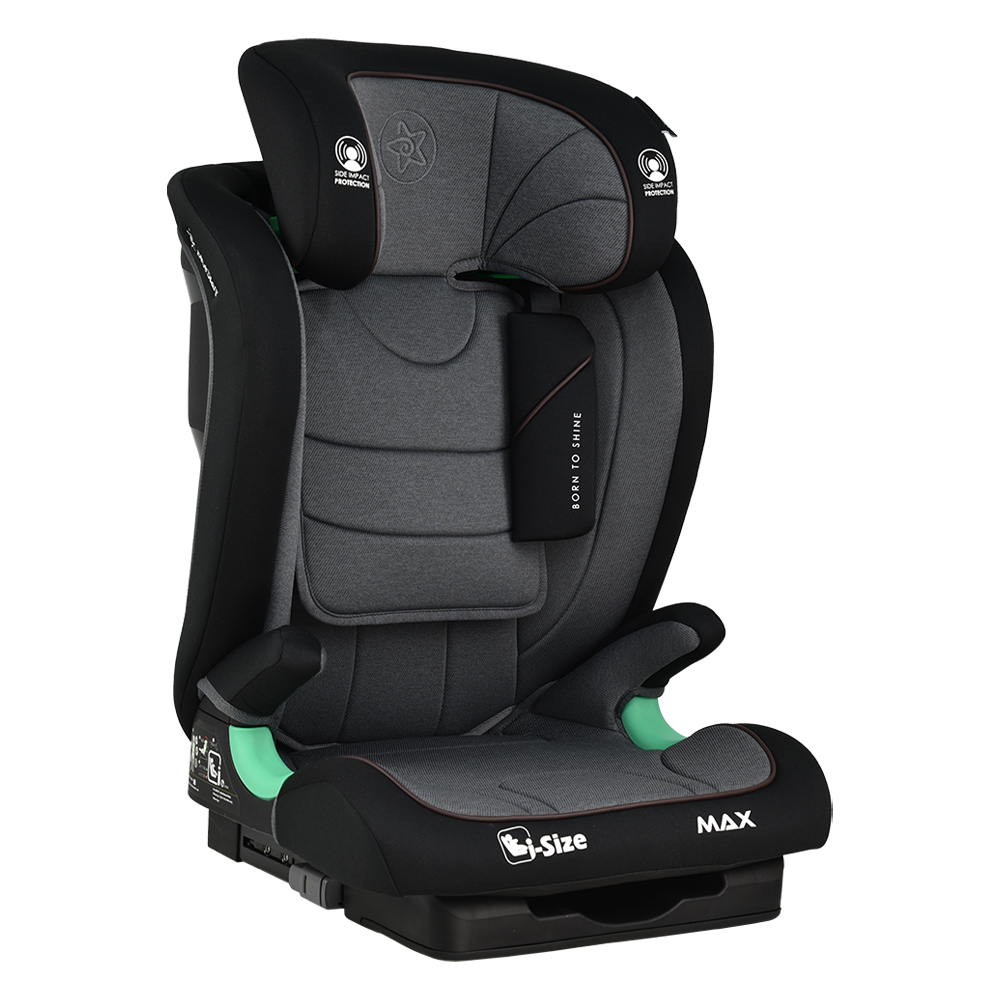 Bebestars Κάθισμα Αυτοκινήτου 100-150cm Max Isofix i-Size Grey (936-186)