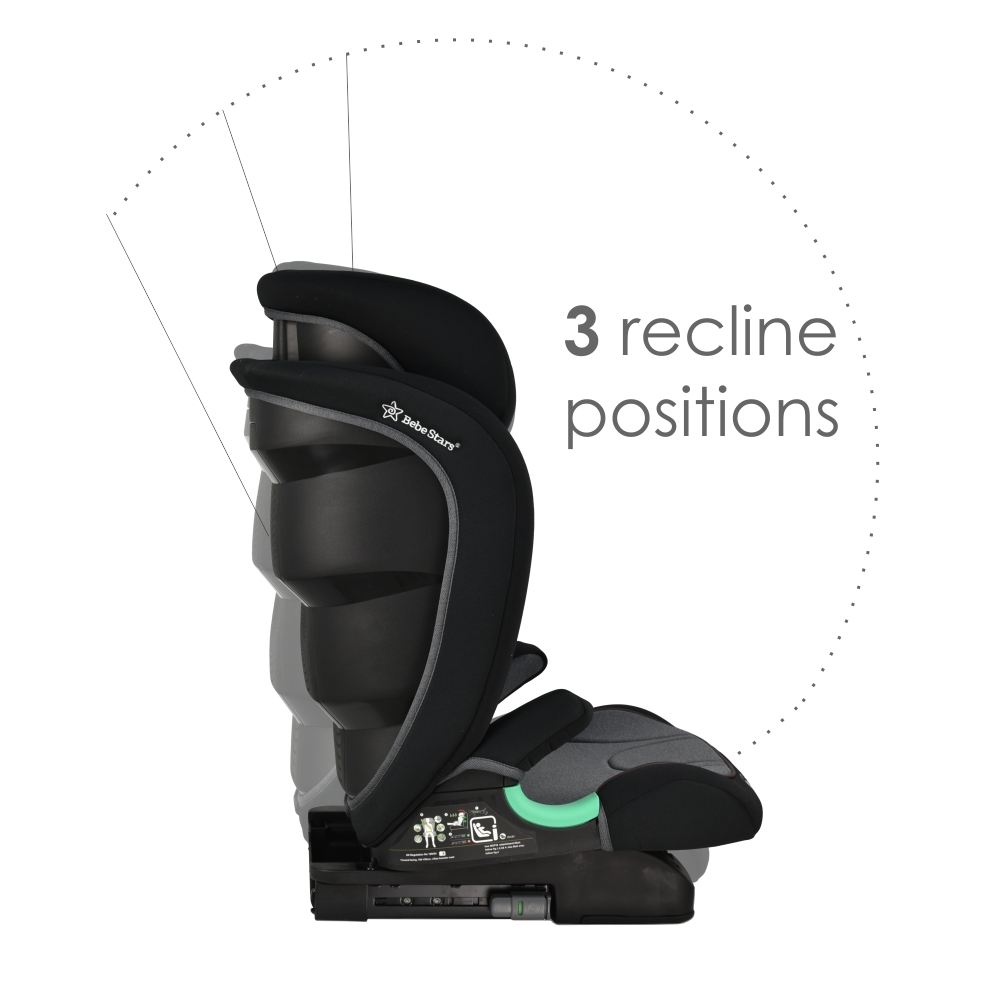 Bebestars Κάθισμα Αυτοκινήτου 100-150cm Max Isofix i-Size Grey (936-186)