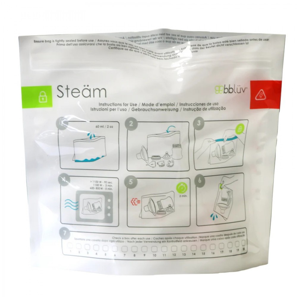 Bbluv Steam Σακούλες Αποστείρωσης για Φούρνο Μικροκυμάτων (B0181) Bbluv Steam Σακούλες Αποστείρωσης για Φούρνο Μικροκυμάτων (B0181)