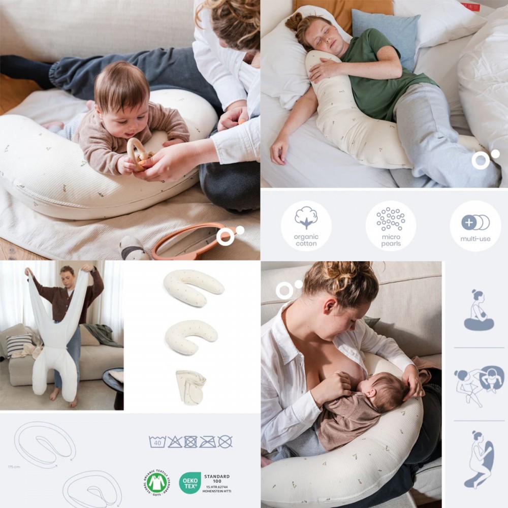 Doomoo Μετατρεπόμενο Μαξιλάρι θηλασμού Twisty Petals Latte (DMTWPL)