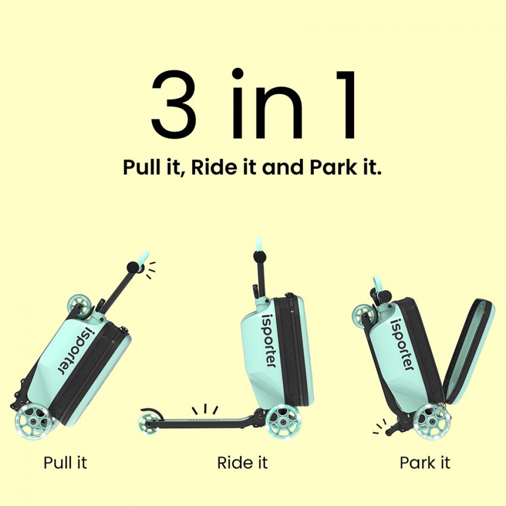 Abo Παιδικό πατίνι με αποσκευή iSporter Μέντα (K3 -mint)