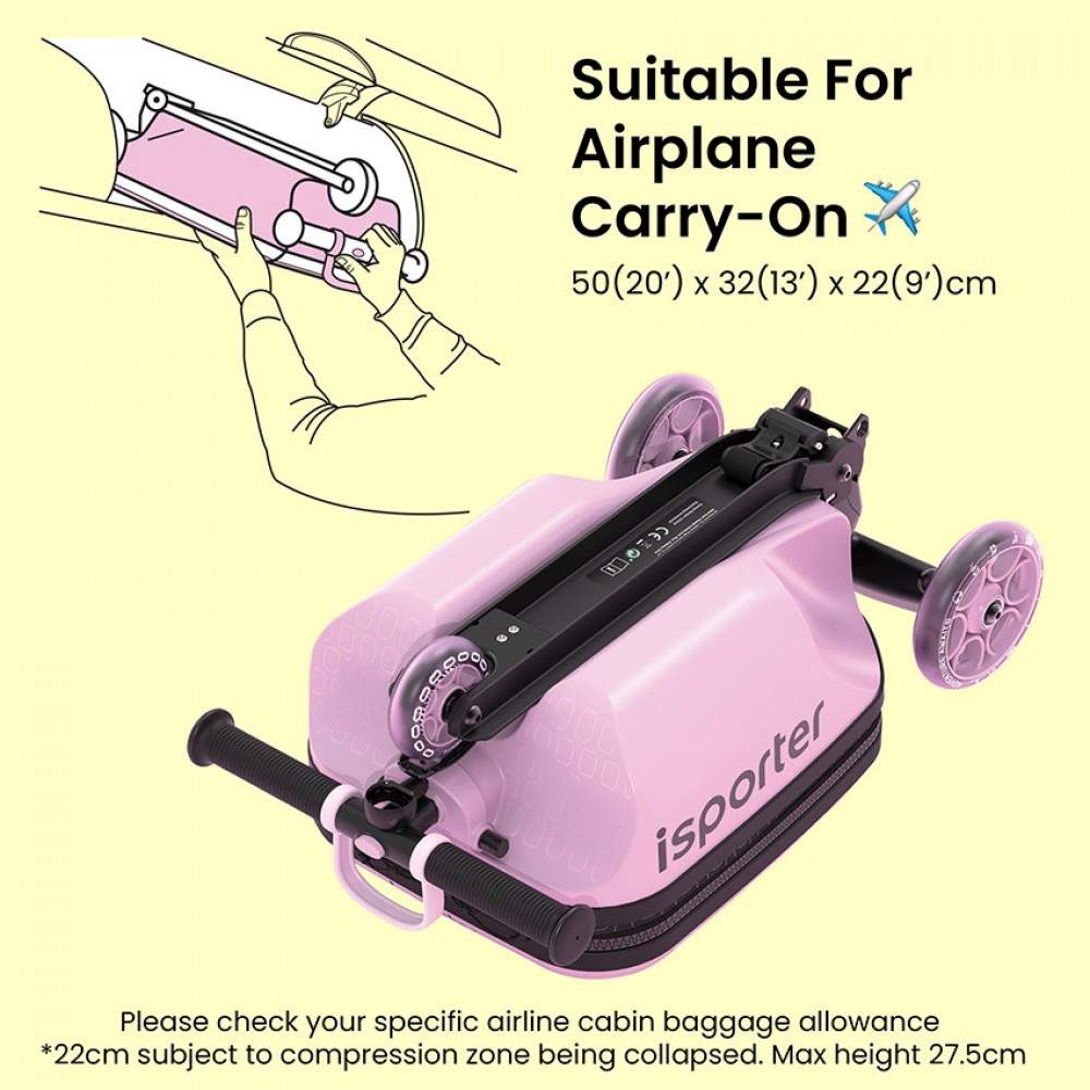 Abo Παιδικό πατίνι με αποσκευή iSporter Ροζ (K3 -pink)