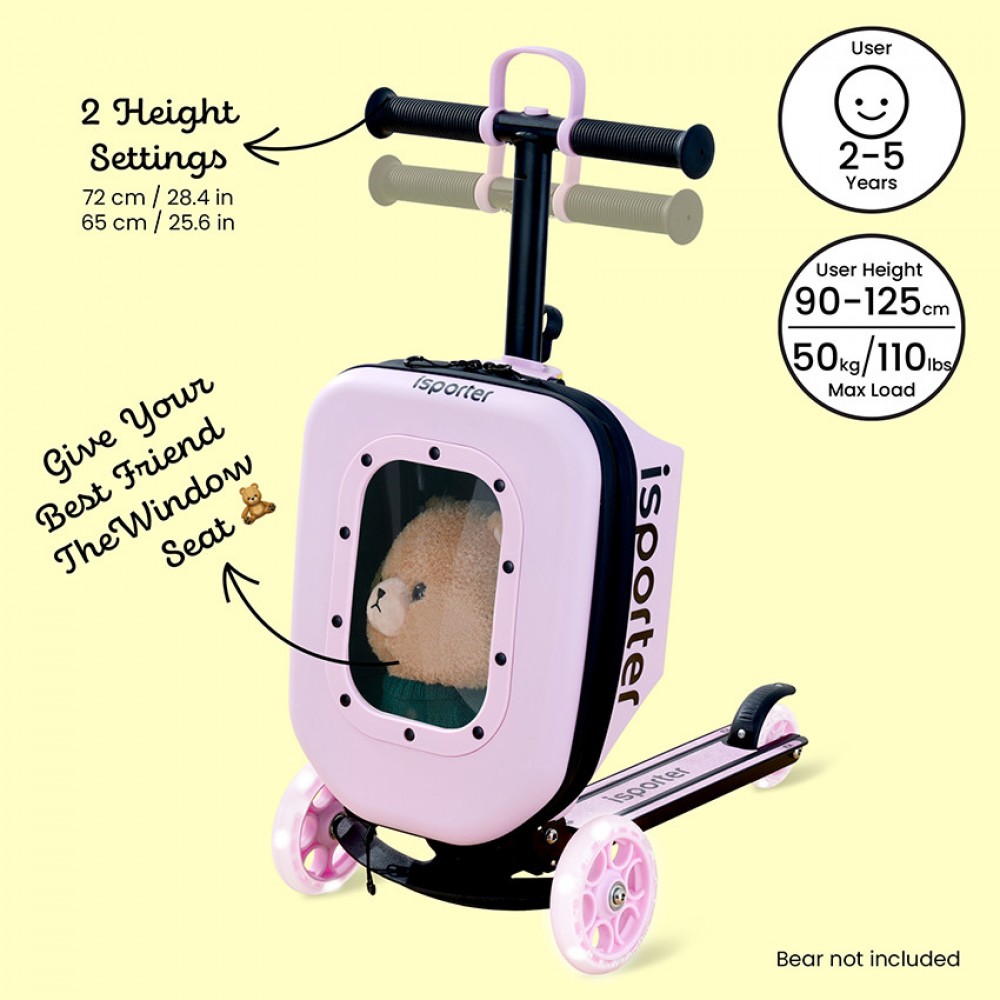 Abo Παιδικό πατίνι με αποσκευή iSporter Ροζ (K3 -pink)