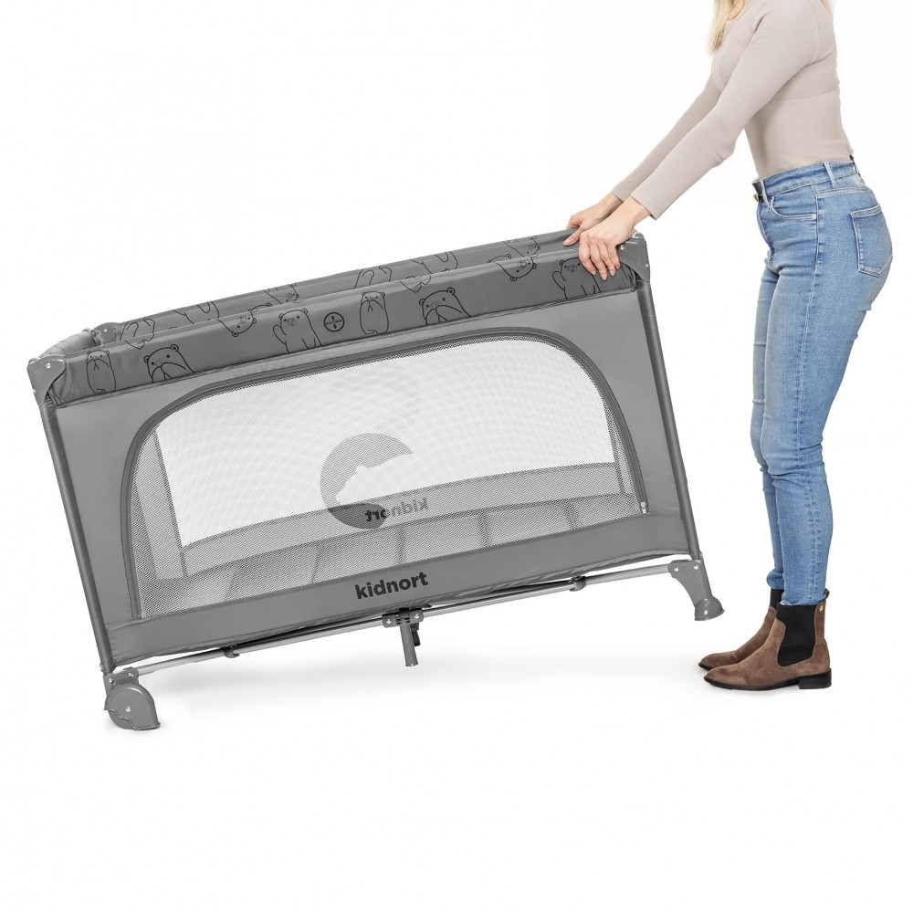 Kidnort Παρκοκρέβατο Ihalig Light Grey (KNLOZ000003) Kidnort Παρκοκρέβατο Ihalig Light Grey (KNLOZ000003)