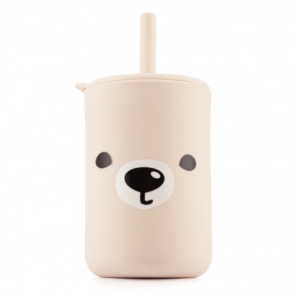Kidnort Ποτήρι Σιλικόνης Retter με Καλαμάκι 200ml Beige (KNSIL000008) Kidnort Ποτήρι Σιλικόνης Retter με Καλαμάκι 200ml Beige (KNSIL000008)