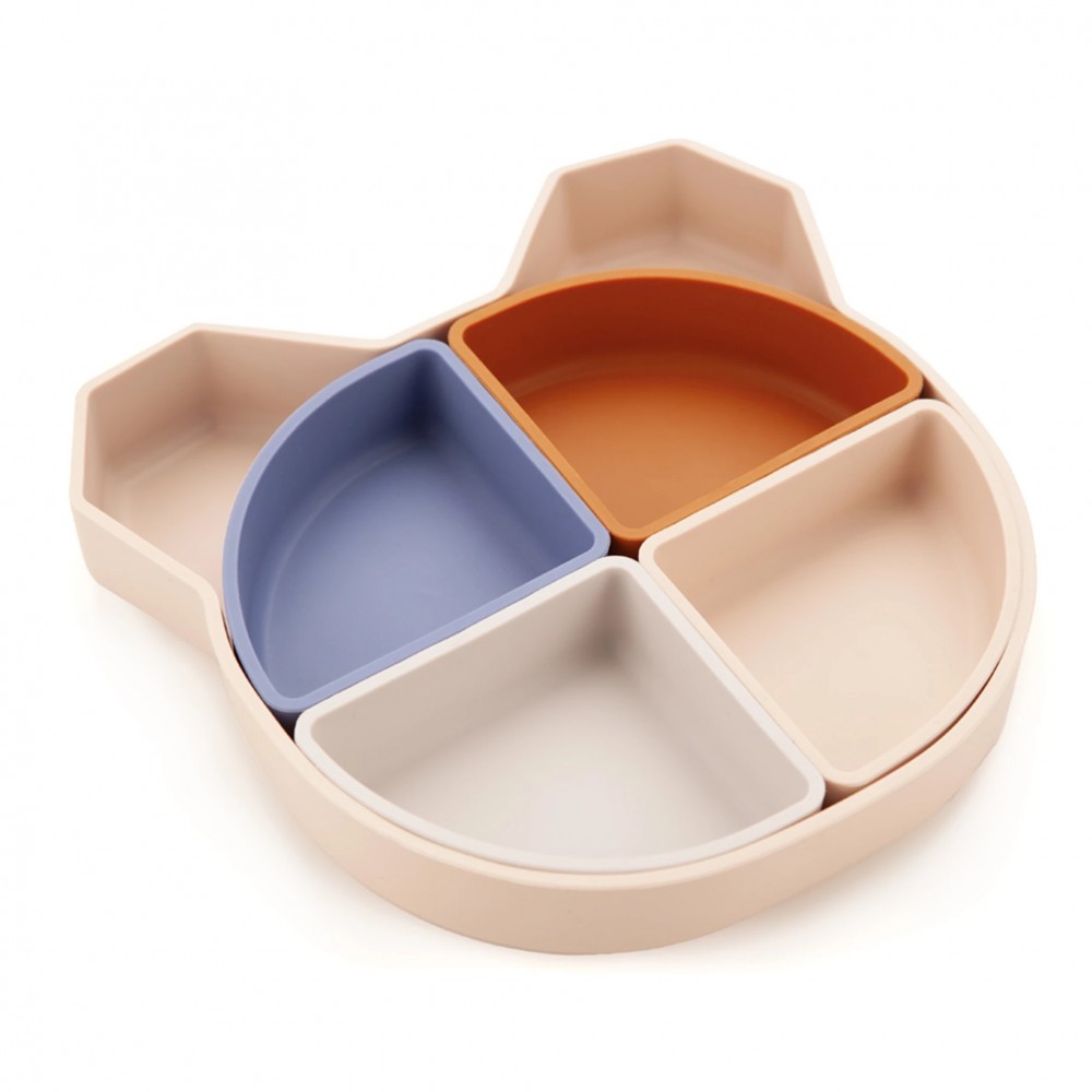 Kidnort Πιάτο σιλικόνης Retter Beige με 4 αποσπόμενα μπολάκια 4in1 (KNSIL000019) Kidnort Πιάτο σιλικόνης Retter Beige με 4 αποσπόμενα μπολάκια 4in1 (KNSIL000019)