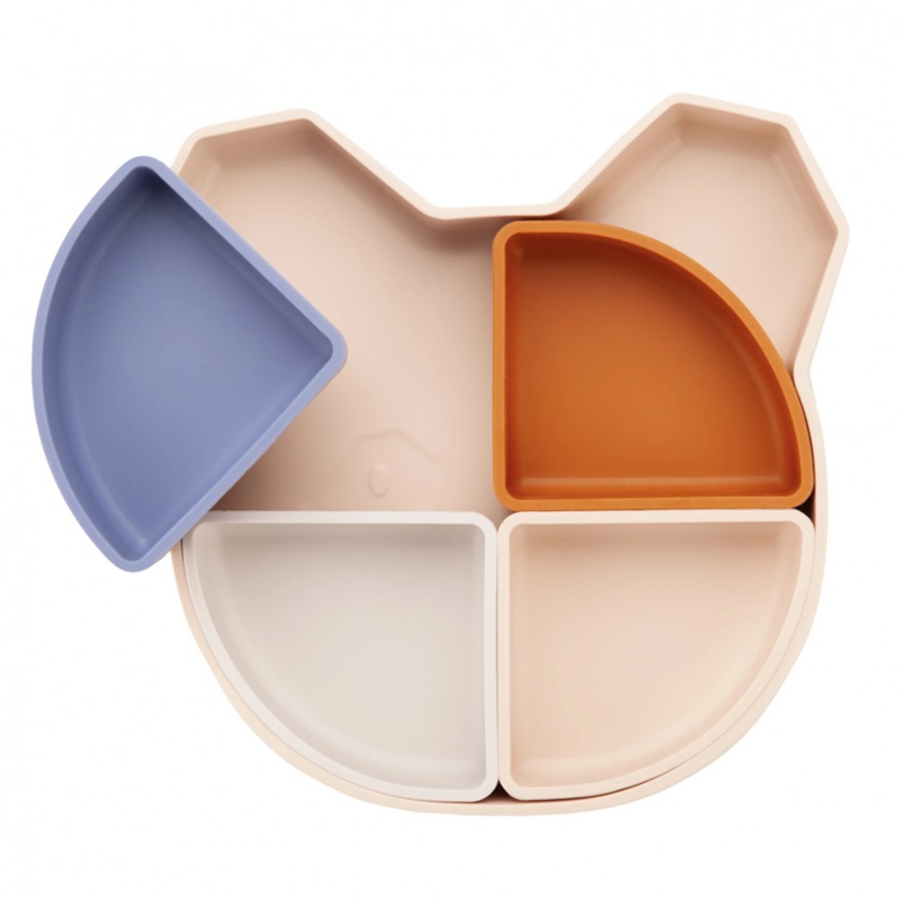 Kidnort Πιάτο σιλικόνης Retter Beige με 4 αποσπόμενα μπολάκια 4in1 (KNSIL000019) Kidnort Πιάτο σιλικόνης Retter Beige με 4 αποσπόμενα μπολάκια 4in1 (KNSIL000019)