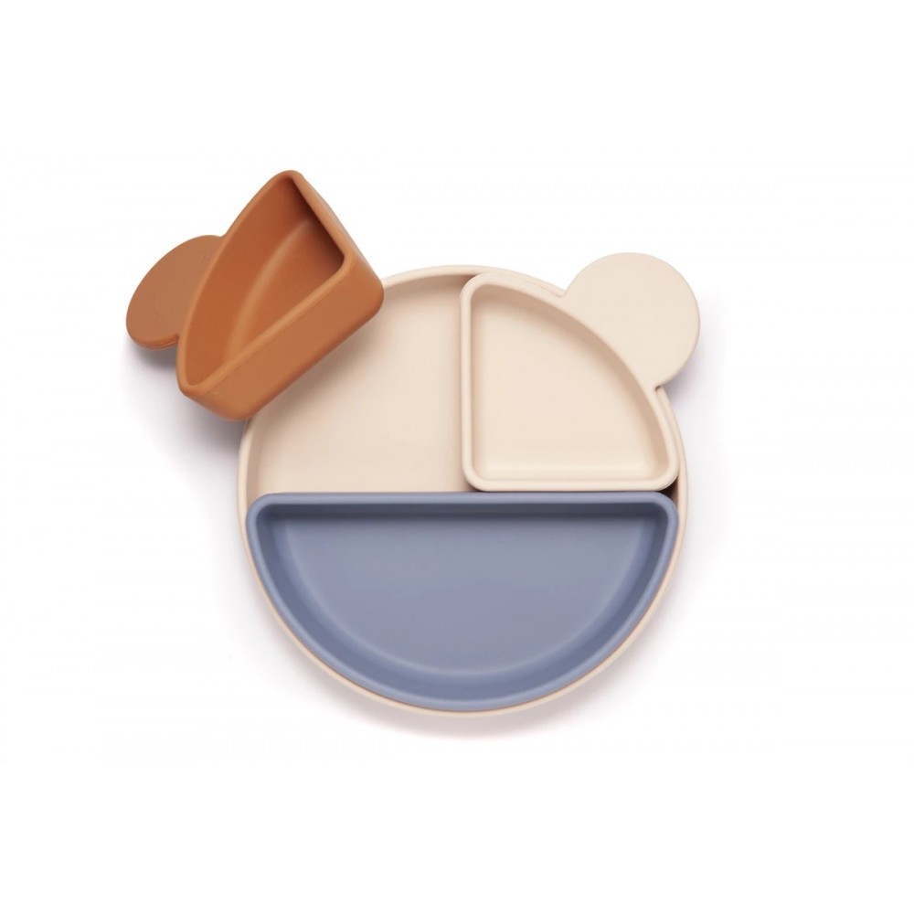 Kidnort Πιάτο σιλικόνης Retter Beige με αποσπόμενα μπολάκια 3in1 (KNSIL000022) Kidnort Πιάτο σιλικόνης Retter Beige με αποσπόμενα μπολάκια 3in1 (KNSIL000022)