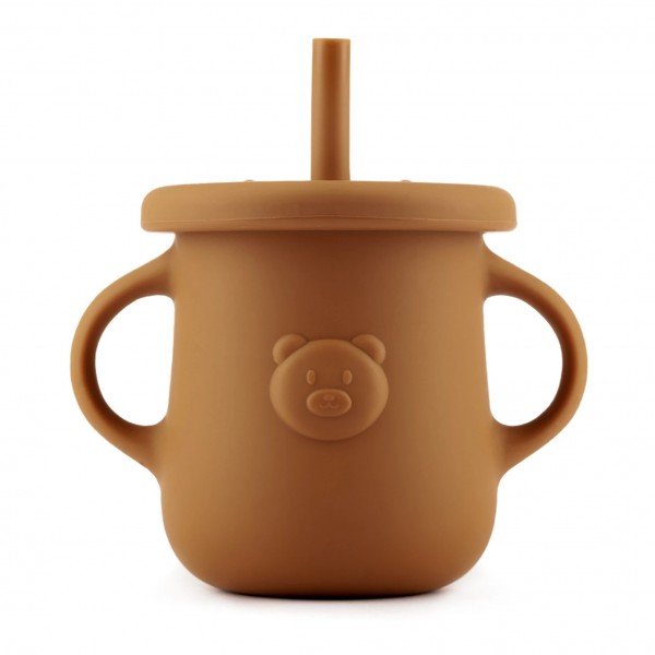 Kidnort Ποτήρι Σιλικόνης Retter με λαβές 200ml Brown (KNSIL000029) Kidnort Ποτήρι Σιλικόνης Retter με λαβές 200ml Brown (KNSIL000029)