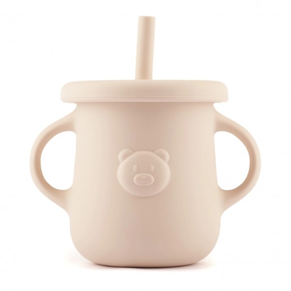Kidnort Ποτήρι Σιλικόνης Retter με λαβές 200ml Beige (KNSIL000030) Kidnort Ποτήρι Σιλικόνης Retter με λαβές 200ml Beige (KNSIL000030)