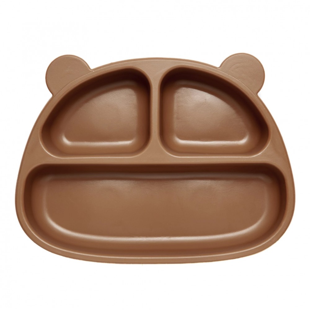 Kidnort Πιάτο Σιλικόνης με Χωρίσματα Bear Retter Mjolk Brown (KNSIL000031) Kidnort Πιάτο Σιλικόνης με Χωρίσματα Bear Retter Mjolk Brown (KNSIL000031)