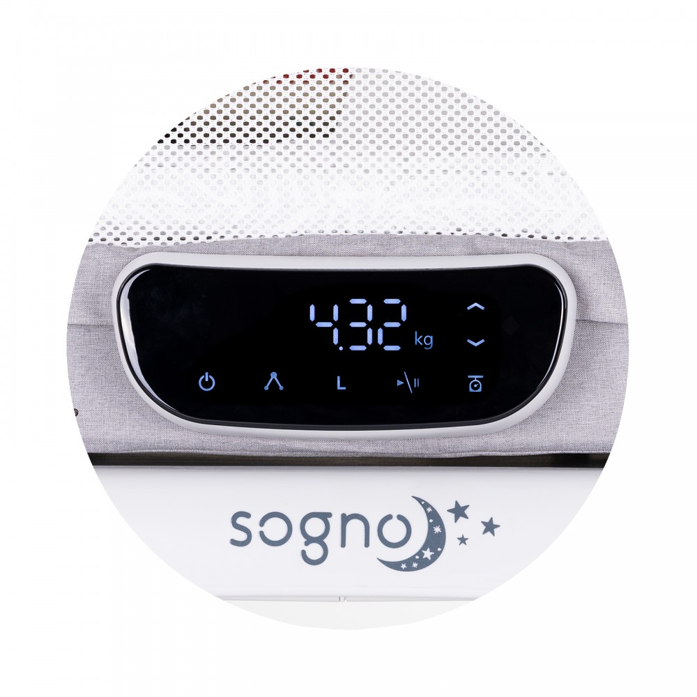 Chipolino Λίκνο με οθόνη LED, Bluetooth & Τηλεχειριστήριο Sogno γκρι (KOSSG02501GR) Chipolino Λίκνο με οθόνη LED, Bluetooth & Τηλεχειριστήριο Sogno γκρι (KOSSG02501GR)