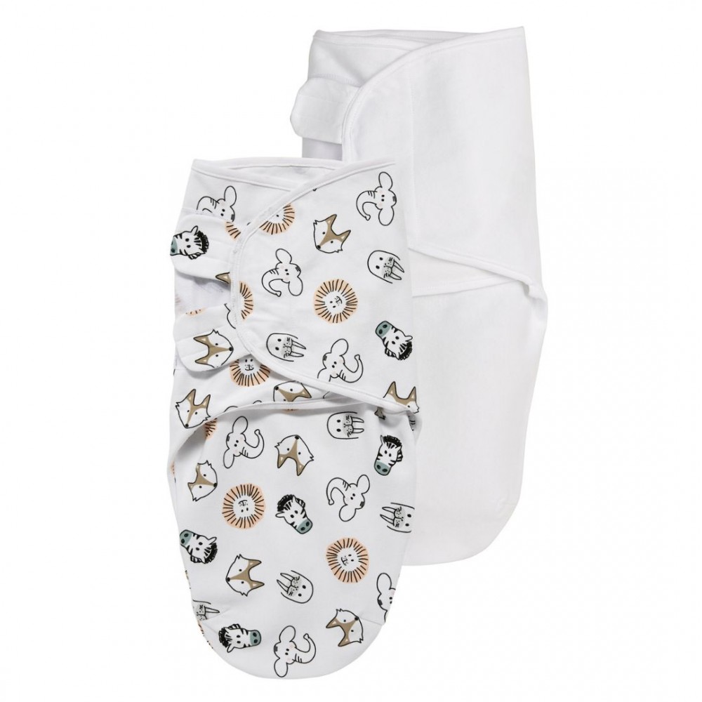 Meyco Πάνες Φασκιώματος 2 Pack Swaddle Animal Multicolour 0-3 μηνών (MEY-310019)