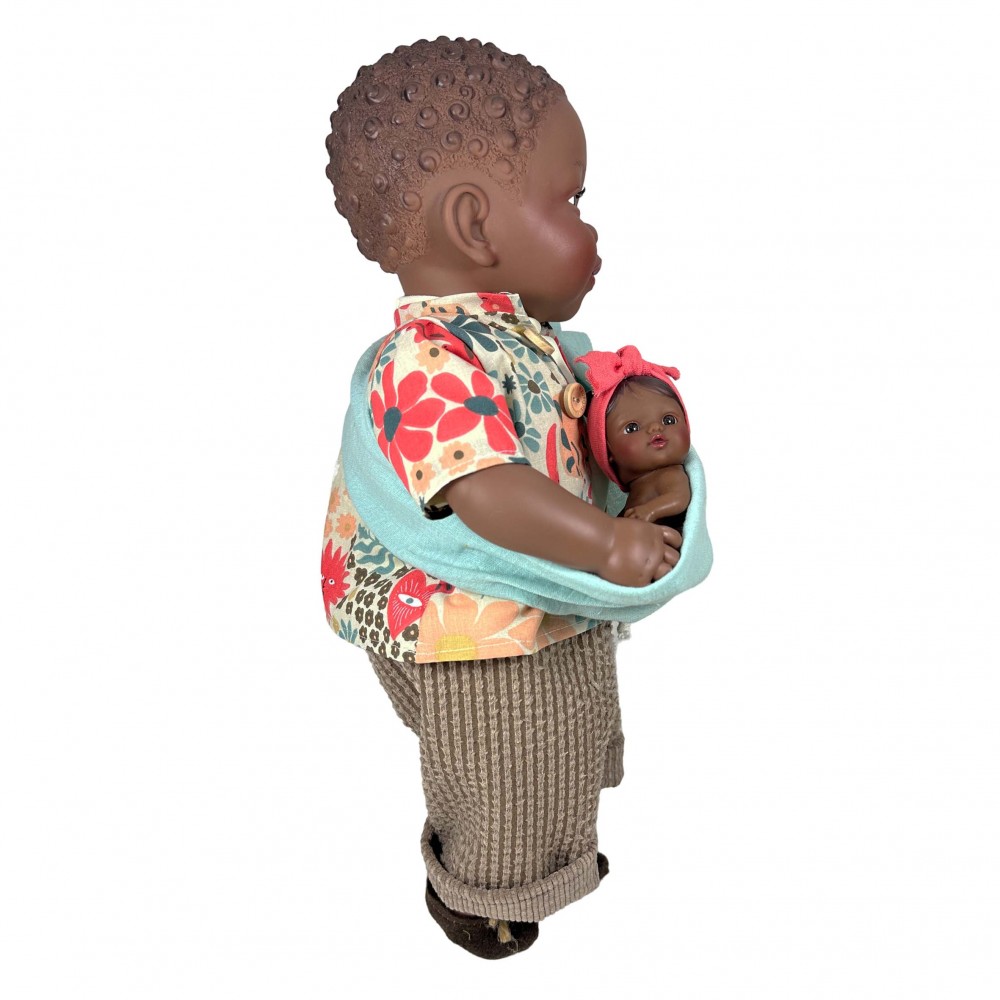 Nines D'Onil: Amir με μωρό και γαλάζιο μάρσιπο-45εκ. (NDO-6410)