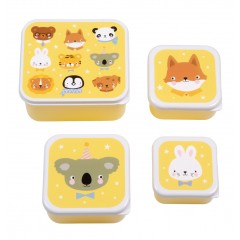 A little lovely company Σετ 4 δοχεία φαγητού Lunch & Snack Box Animal Friends (SBSEAF81) A little lovely company Σετ 4 δοχεία φαγητού Lunch & Snack Box Animal Friends (SBSEAF81)