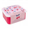 A little lovely company Σετ 4 δοχεία φαγητού Lunch & Snack Box Cherries (SBSECH82)