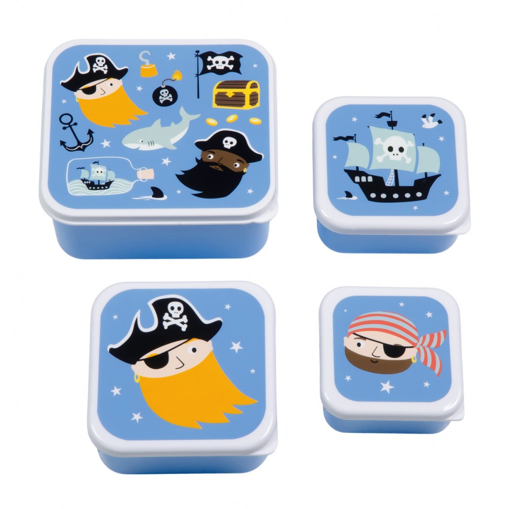 A little lovely company Σετ 4 δοχεία φαγητού Lunch & Snack Box Pirates (SBSEPI80) A little lovely company Σετ 4 δοχεία φαγητού Lunch & Snack Box Pirates (SBSEPI80)