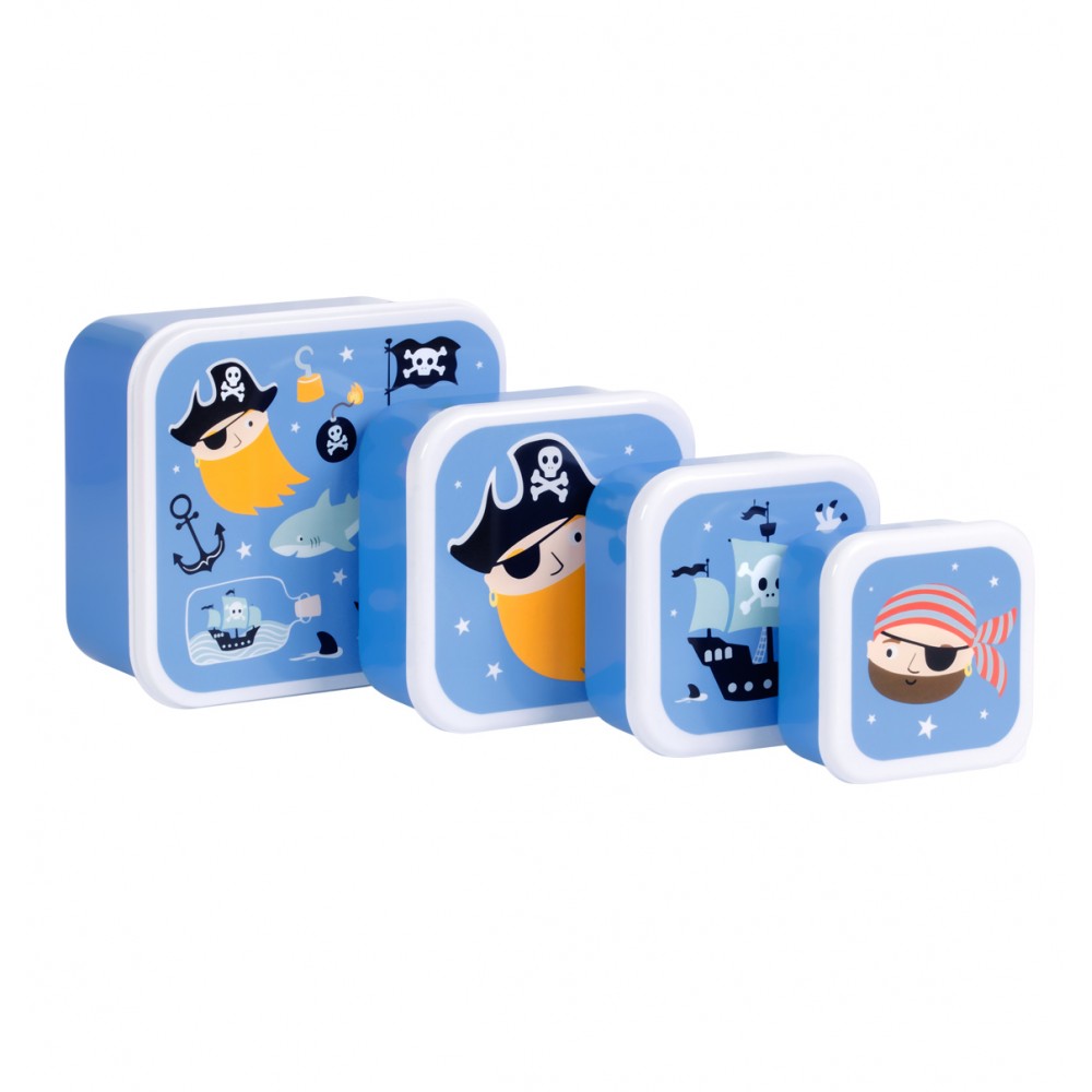 A little lovely company Σετ 4 δοχεία φαγητού Lunch & Snack Box Pirates (SBSEPI80) A little lovely company Σετ 4 δοχεία φαγητού Lunch & Snack Box Pirates (SBSEPI80)